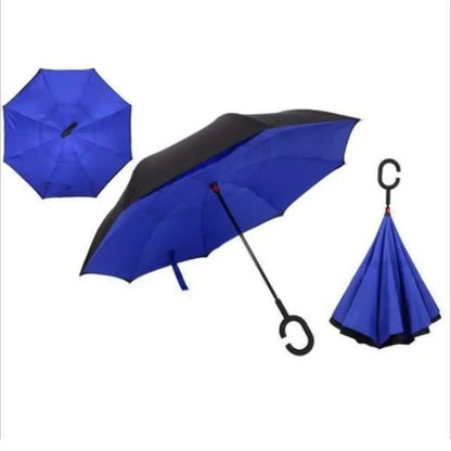 Upside Down Reverse Double Skin Umbrella – Windproof