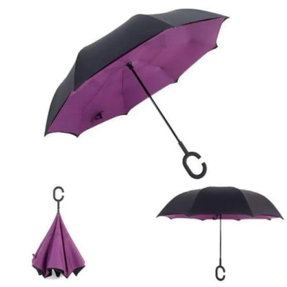 Upside Down Reverse Double Skin Umbrella – Windproof