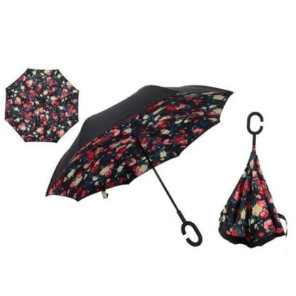 Upside Down Reverse Double Skin Umbrella – Windproof