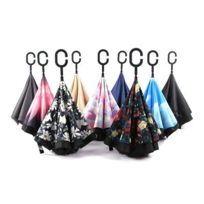Upside Down Reverse Double Skin Umbrella – Windproof