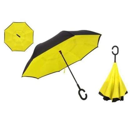 Upside Down Reverse Double Skin Umbrella – Windproof