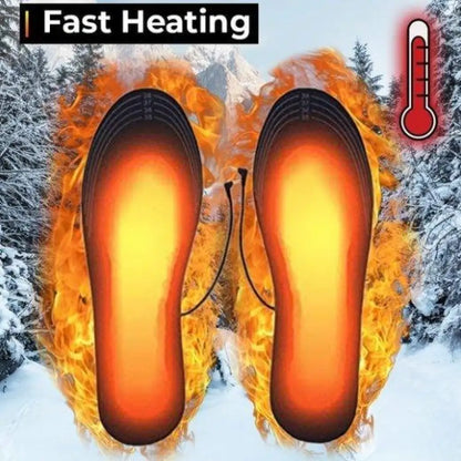 USB Heated Shoe Insoles – Rechargeable Electric Warming Insoles