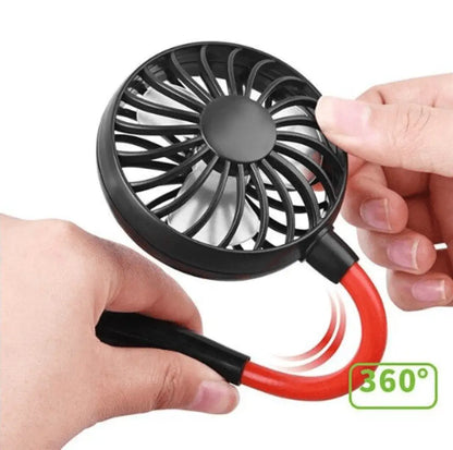 USB Portable Neck Fan – Rechargeable Hands-Free Neckband Cooler