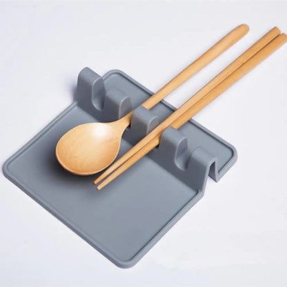 Silicone Utensil Rest – 4-Slot Spoon 