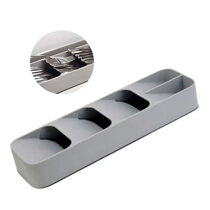 Space-Saving Utensil Separator Stacked Cutlery Drawer Organizer