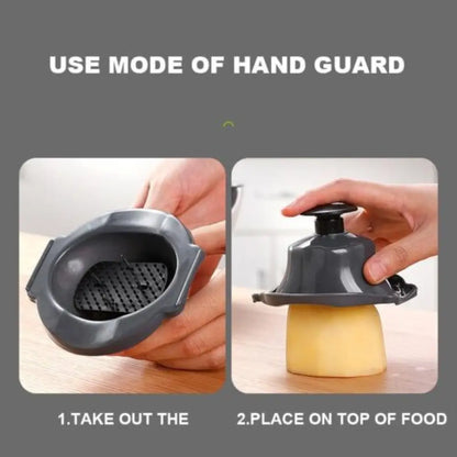 Vegetable Cutter with Drain Basket – 8-in-1 Slicer & Shredder