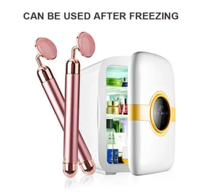 Vibrating 24K Gold Quartz Face Roller – 4-in-1 Massager Kit