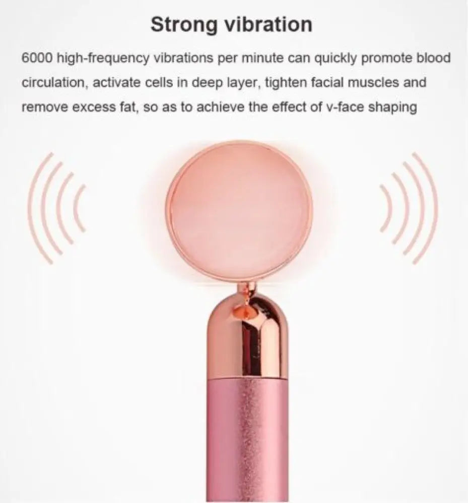 Vibrating Gold Quartz Face Roller