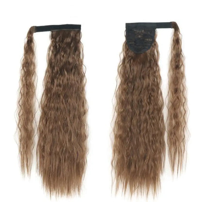 Voluminous Wavy Ponytail Extension – 22-Inch Clip-In Hair