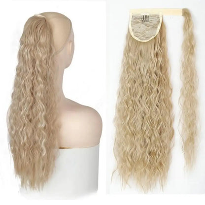 Voluminous Wavy Ponytail Extension – 22-Inch Clip-In Hair