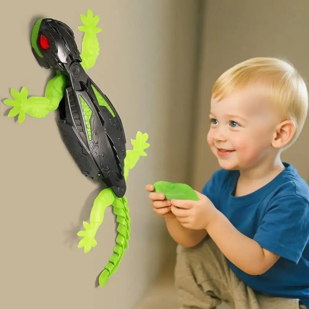 Wall Climbing RC Gecko Toy Realistic Electric Remote Control Lizard Car with LED Eyes