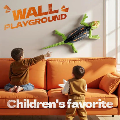 Wall Climbing RC Gecko Toy Electric Remote Control Lizard Car with LED Eyes