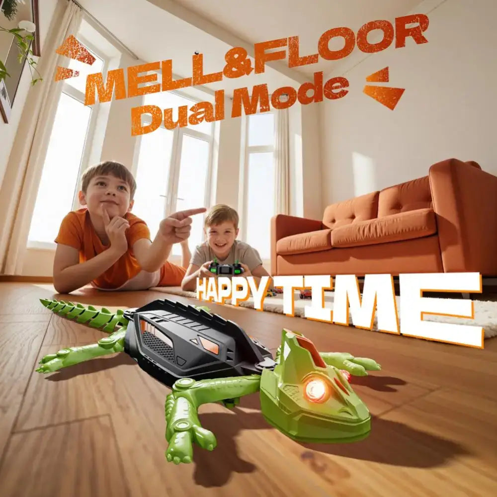 Wall Climbing RC Gecko Toy Realistic Electric Remote Control Lizard Car with LED Eyes