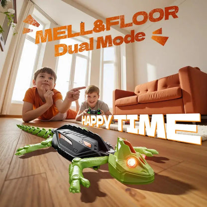 Wall Climbing RC Gecko Toy Electric Remote Control Lizard Car with LED Eyes