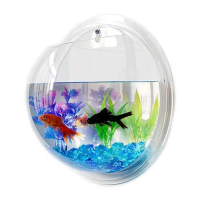 Wall-Mounted Acrylic Fish Bowl – Sphere Aquarium & Plant Pod
