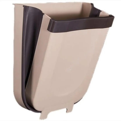 Wall-Mounted Foldable Trash Bin – 9L Expandable Kitchen Bin