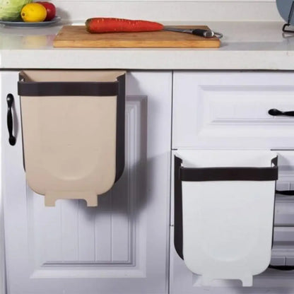 Wall-Mounted Foldable Trash Bin – 9L Expandable Kitchen Bin