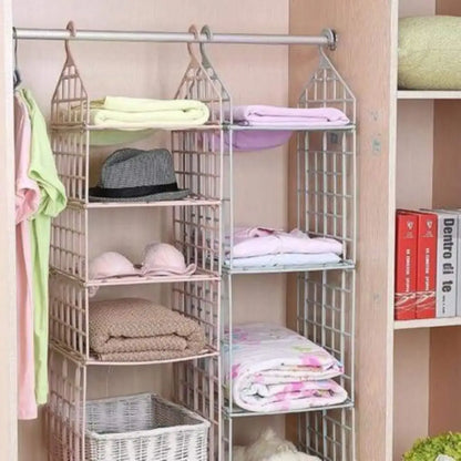Multilayer Hanging Wardrobe Storage Rack – Closet Organizer