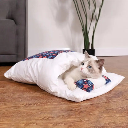 3-in-1 Warm Cat Sleeping Bag