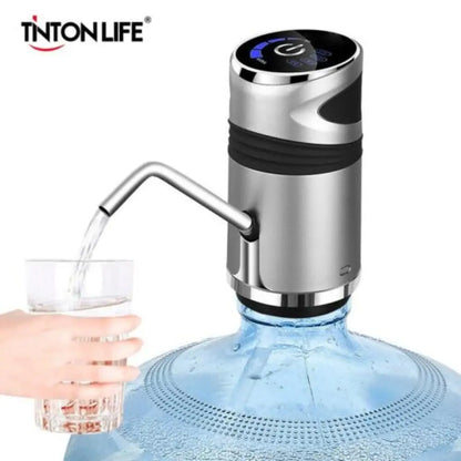 Electric Water Bottle Pump – USB, Child Lock, One-Touch
