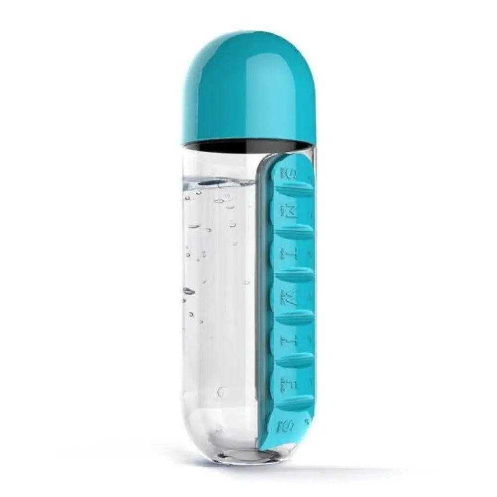 Water Bottle with Daily Pill Organizer