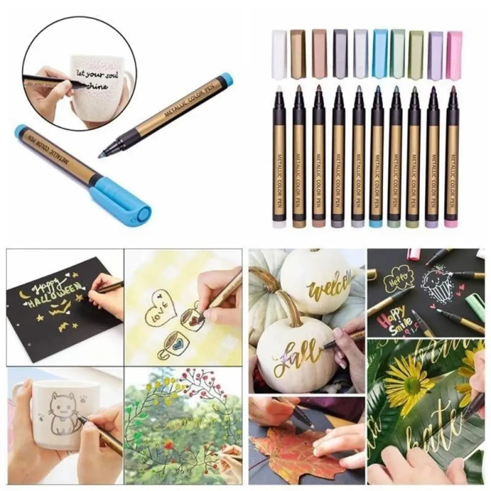 Waterproof Glitter Paint Marker (10 Color)