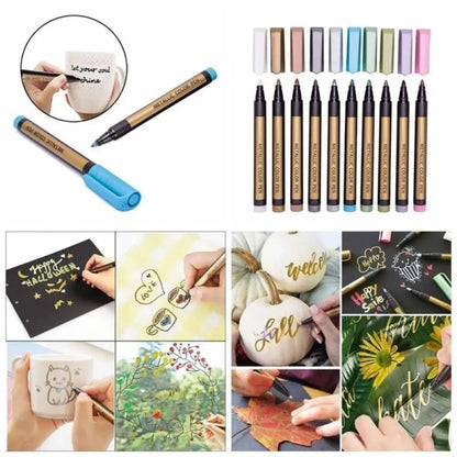 Waterproof Glitter Paint Marker (10 Color)