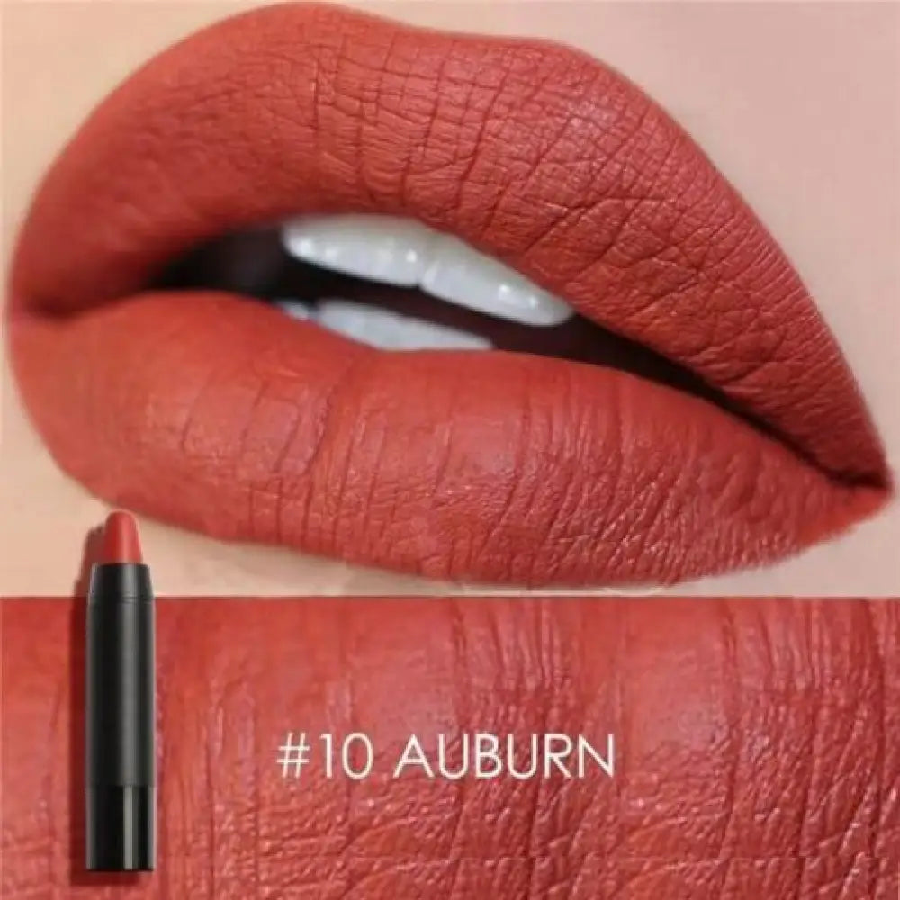 Waterproof Matte Lipstick – Long-Lasting, 19 Shades, All Skin