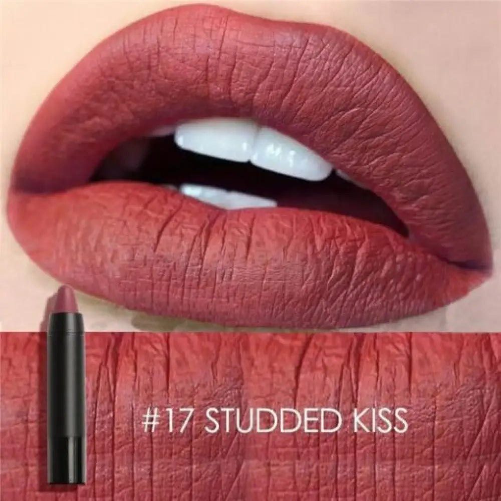 Waterproof Matte Lipstick – Long-Lasting, 19 Shades, All Skin