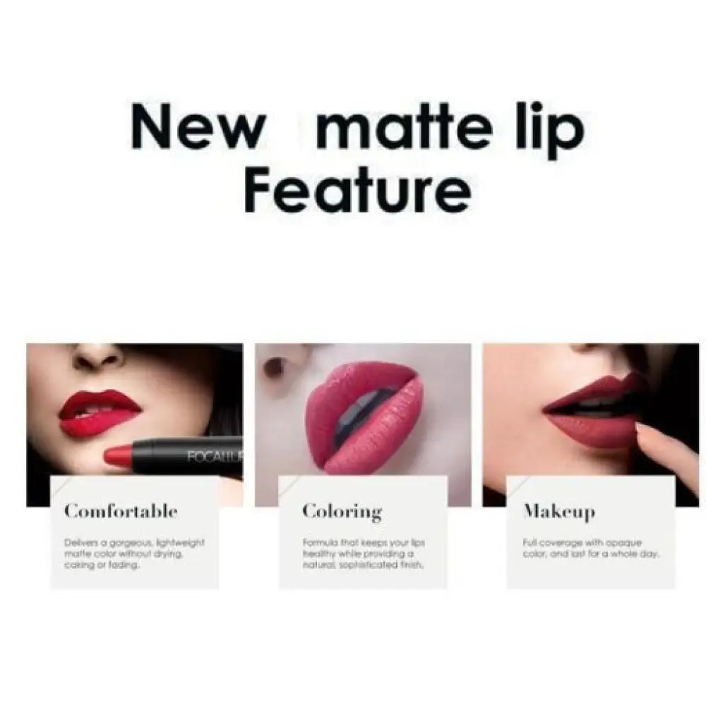 Waterproof Matte Lipstick – Long-Lasting, 19 Shades, All Skin