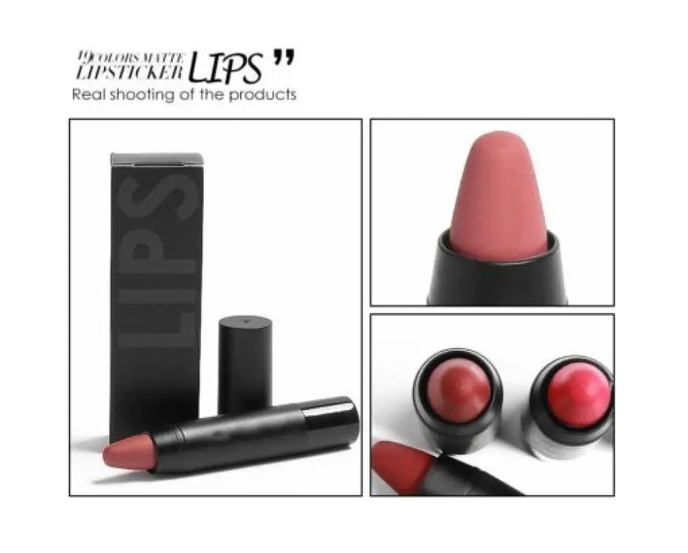 Waterproof Matte Lipstick – Long-Lasting, 19 Shades, All Skin