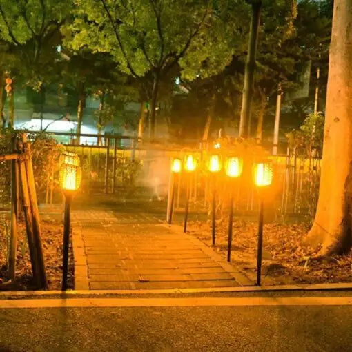 Waterproof Solar Powered Outdoor Garden Light Flickering Torch