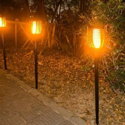 Waterproof Solar Powered Outdoor Garden Light Flickering Torch