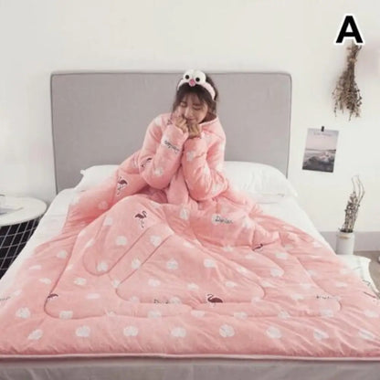 Wearable Weighted Blanket with Sleeves 