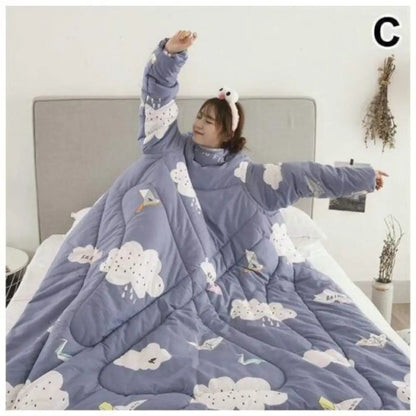 Wearable Weighted Blanket with Sleeves 