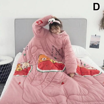 Wearable Weighted Blanket with Sleeves 