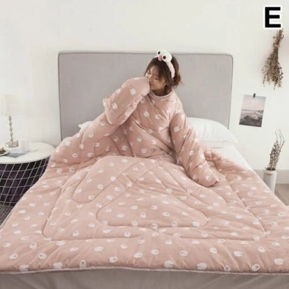 Wearable Weighted Blanket with Sleeves 