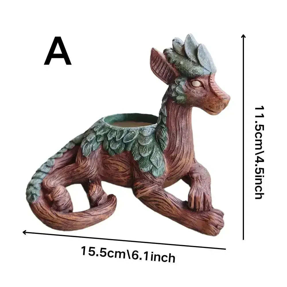 Whimsical Succulent Garden Statue