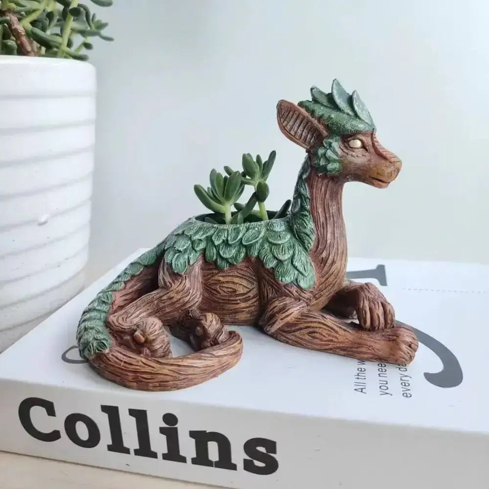 Whimsical Succulent Garden Statue