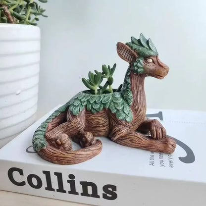 Whimsical Succulent Garden Statue