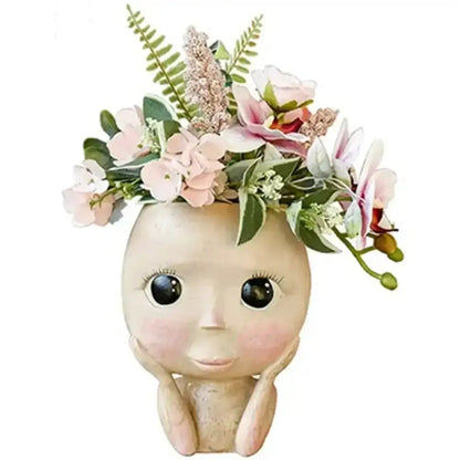 Whimsical Succulent Head Sculpture - Ninjanew