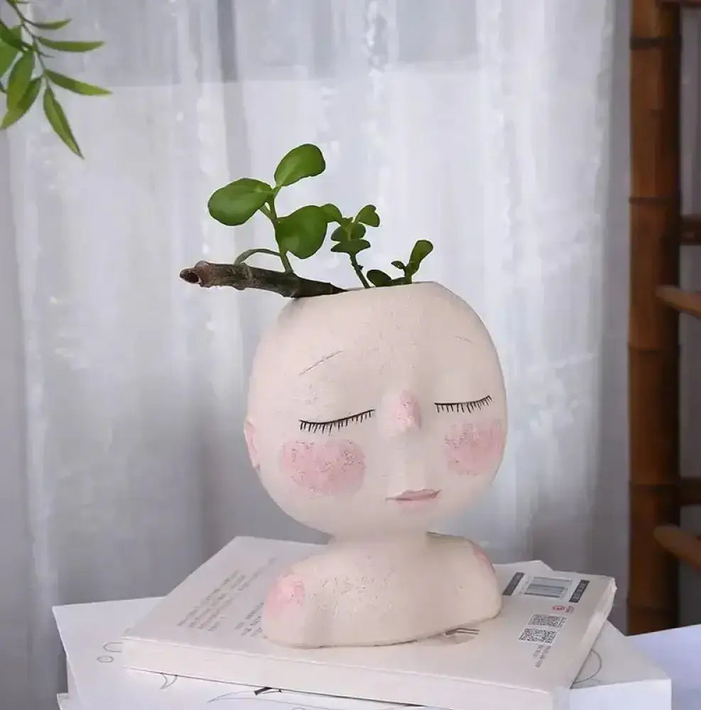 Whimsical Succulent Head Sculpture - Ninjanew
