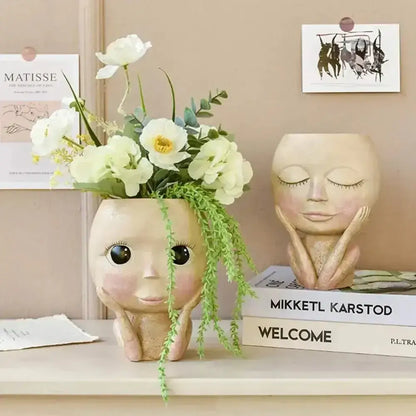 Whimsical Succulent Head Sculpture - Ninjanew