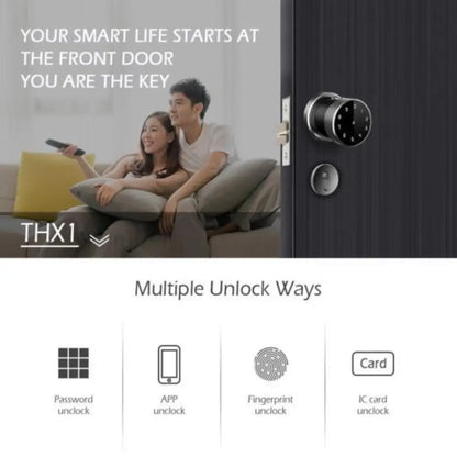 WiFi Fingerprint Smart Door Lock – 5-in-1 Access, App Control