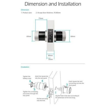 WiFi Fingerprint Smart Door Lock – 5-in-1 Access, App Control