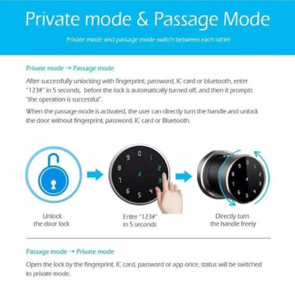 WiFi Fingerprint Smart Door Lock – 5-in-1 Access, App Control
