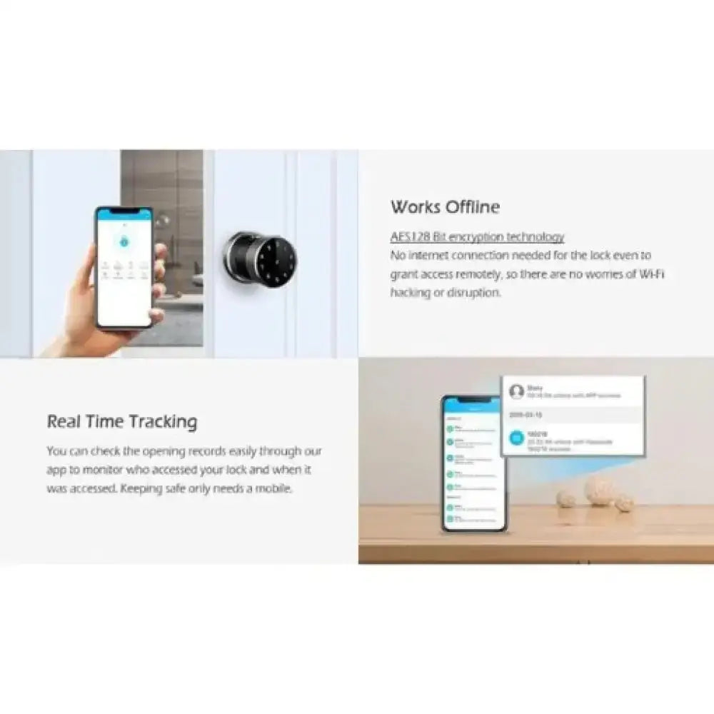 WiFi Fingerprint Password Smart Door Lock - Ninjanew