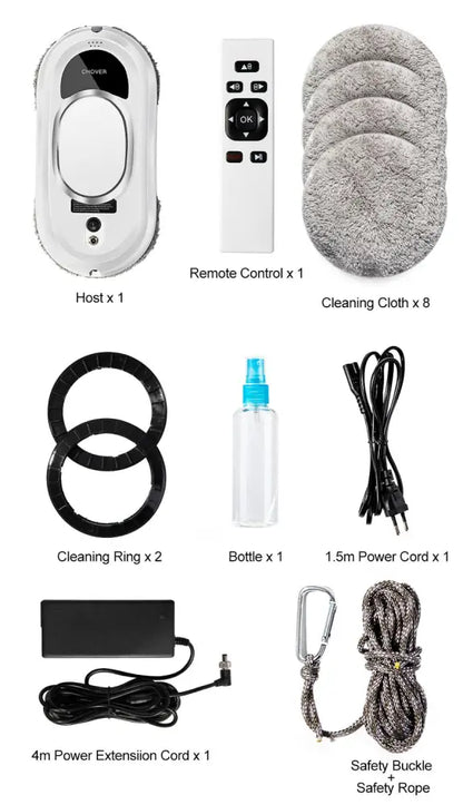 Window Cleaning Robot – AI Path Planning, 2700Pa Suction