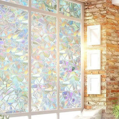 Window Privacy Rainbow Film – UV Block, No-Glue, 45x100cm