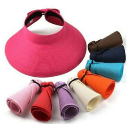 Women's Foldable Wide-Brim Beach Sun Hat – 7 Colors